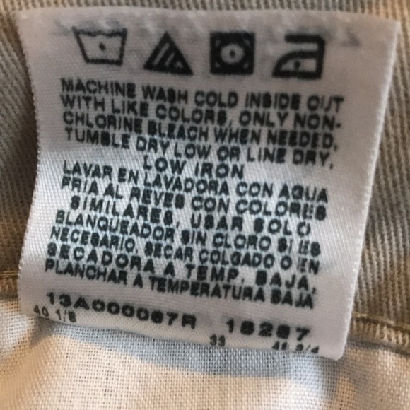 Riders by Lee Tan Khaki Zip Button Front, Back Button Slit Pockets Casual Pants - Picture 9 of 9